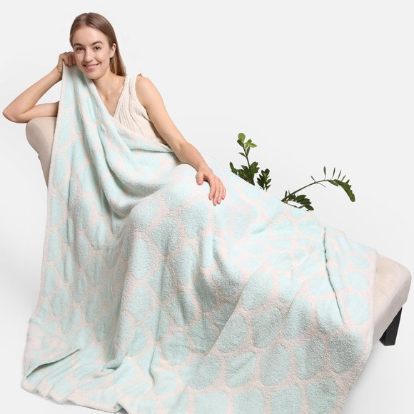 P/S Mermaid Scale Luxury Soft Throw Blanket·50x60·Super Soft Throw·ComfyLuxe - Picture 7 of 7